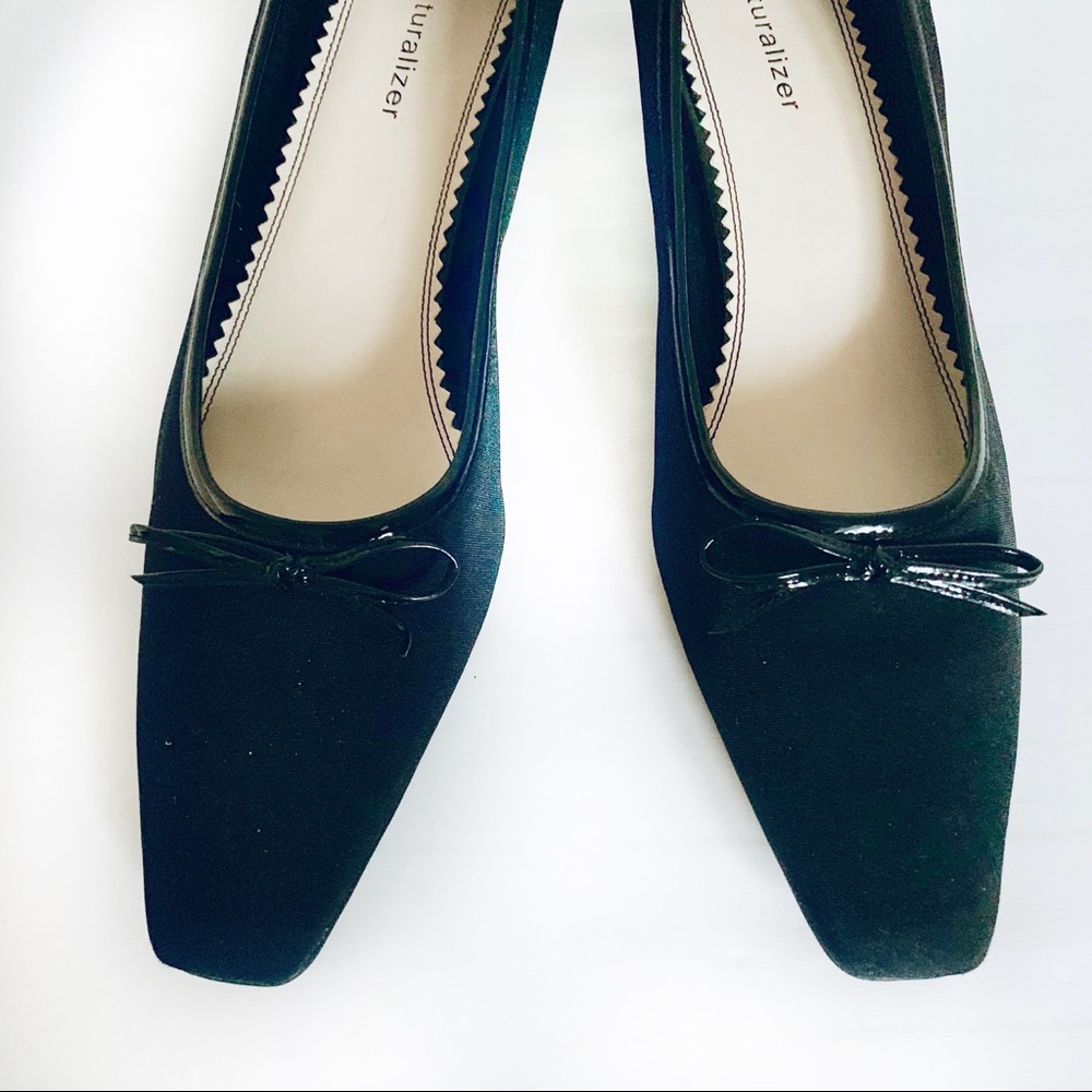 Naturalizer Classic Black Pumps with Bow Accent 9M - Picture 3 of 8